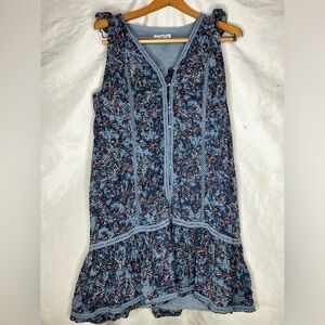 Lucky Brand floral ruffled cap sleeve dress